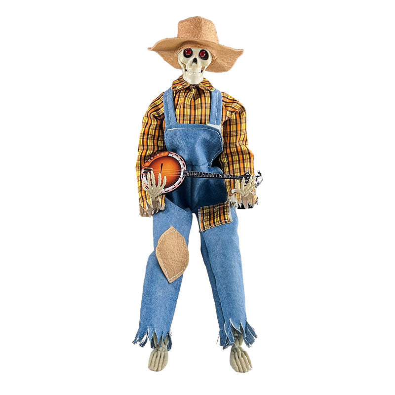 Halloween Luminous Skull Skeleton Decoration Guitarist Skeletons With Light Up Eye Horror Glowing Skeleton For Halloween Party Decor | Skull Skeleton Decoration |
Overview:
1. Spooky Ambiance: This creates a hauntingly fun atmosphere with its eerie glow, per