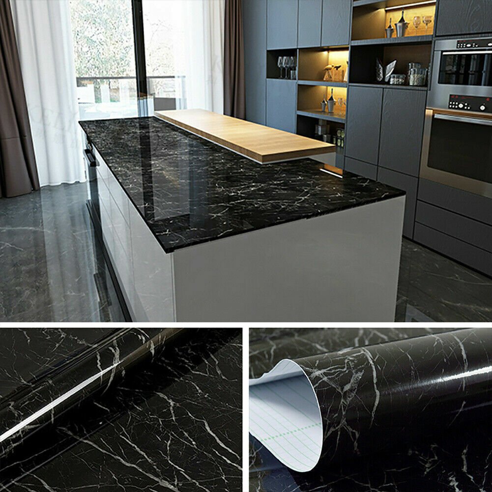 5m Gloss Marble PVC Sticky Back Vinyl Self-Adhesive Worktop Cupboard Door Covers | Gloss Marble PVC Sticky Back Vinyl |
Features:
This countertop self adhesive marble wallpaper has a size of 60x500cm
Made o