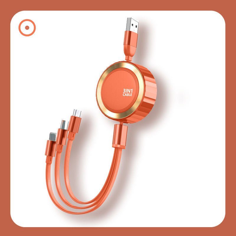 One For Three Data Cables Three In One Mobile Phone Charging Cable.