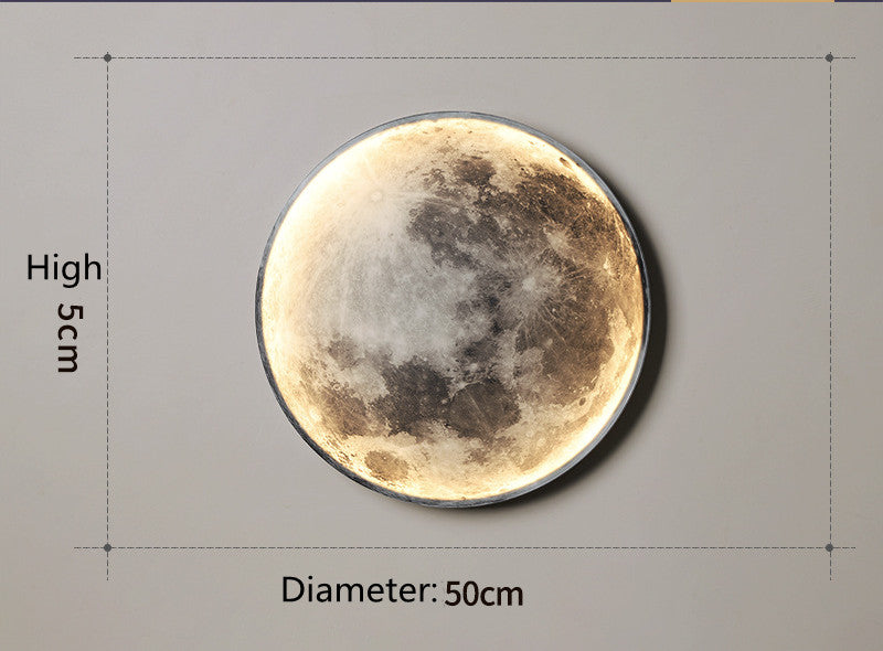 Moon LED Wall Light For Bedroom Kid's Room Foyer Living Room Coffee Bar Aisle Hallway Gallery Studyroom Loft Indoor Home Lights.