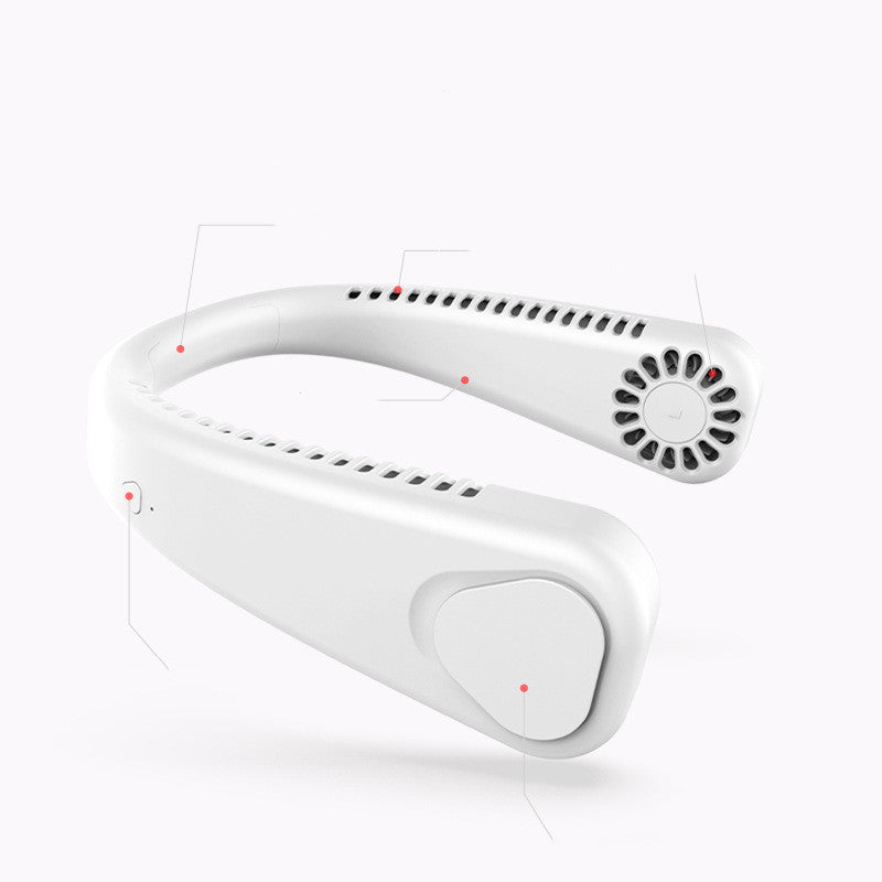 Portable And Rechargeable Lazy Neck Fan.