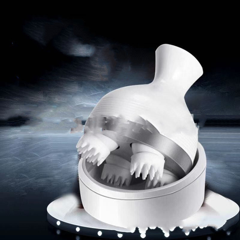 Electric Rotating Shampoo Massager Silicone Head Care Instrument.