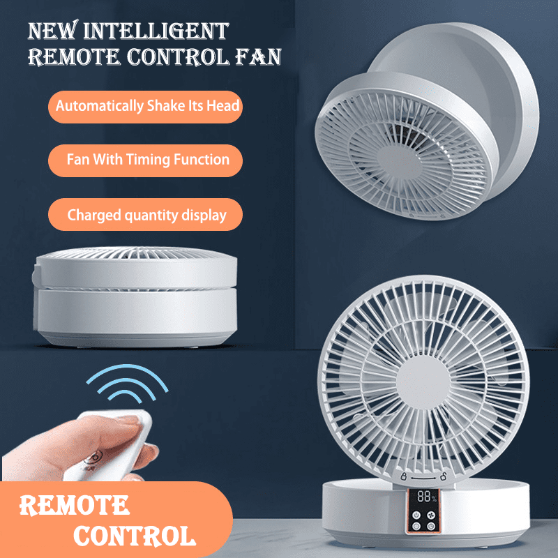 Remote Control Portable Rechargeable Ceiling Usb Electric Folding Fan | air quality | Introducing the Remote Control Portable Rechargeable Ceiling USB Electric Folding Fan with Night Lig