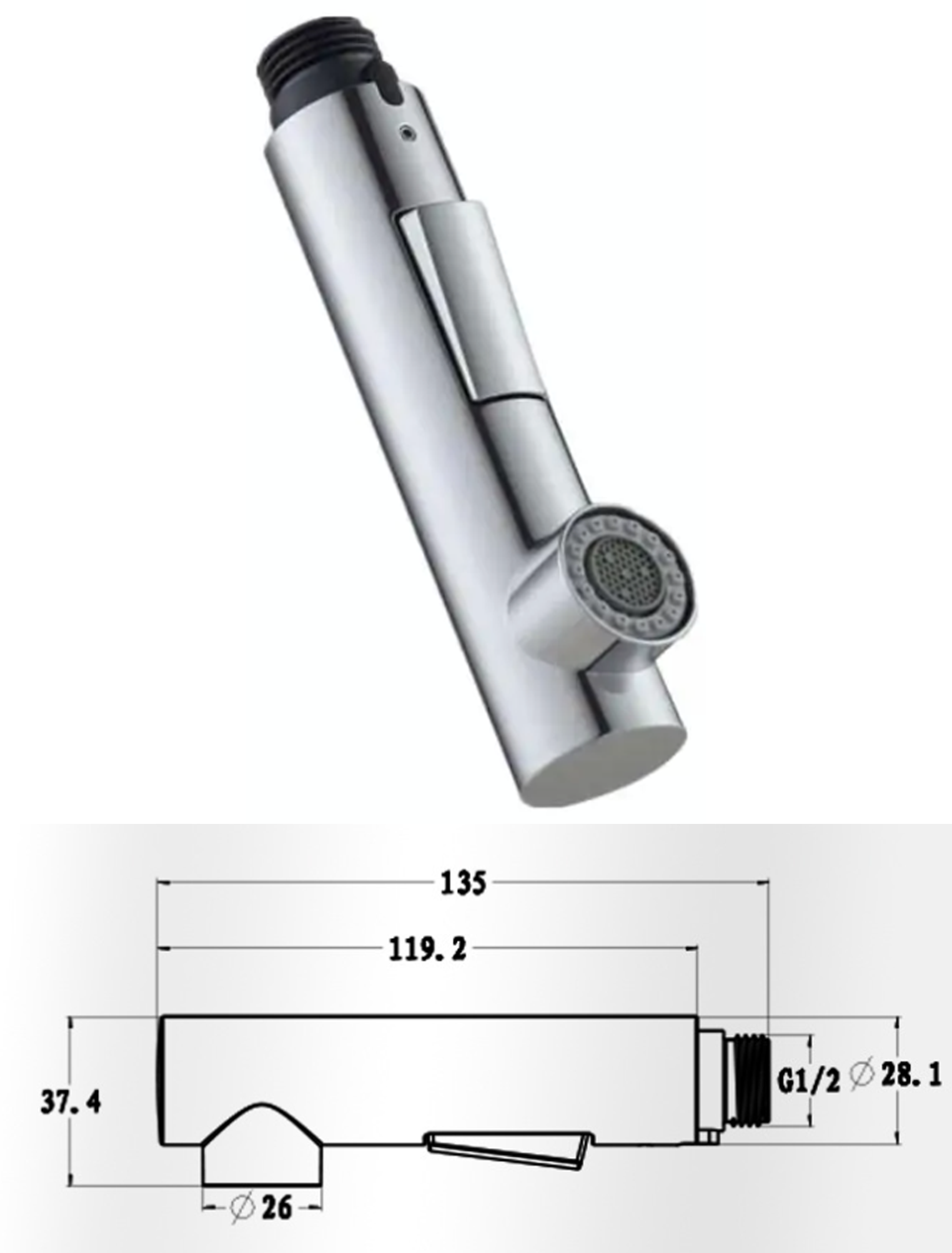 Kitchen Pull Out Faucet Sprayer.