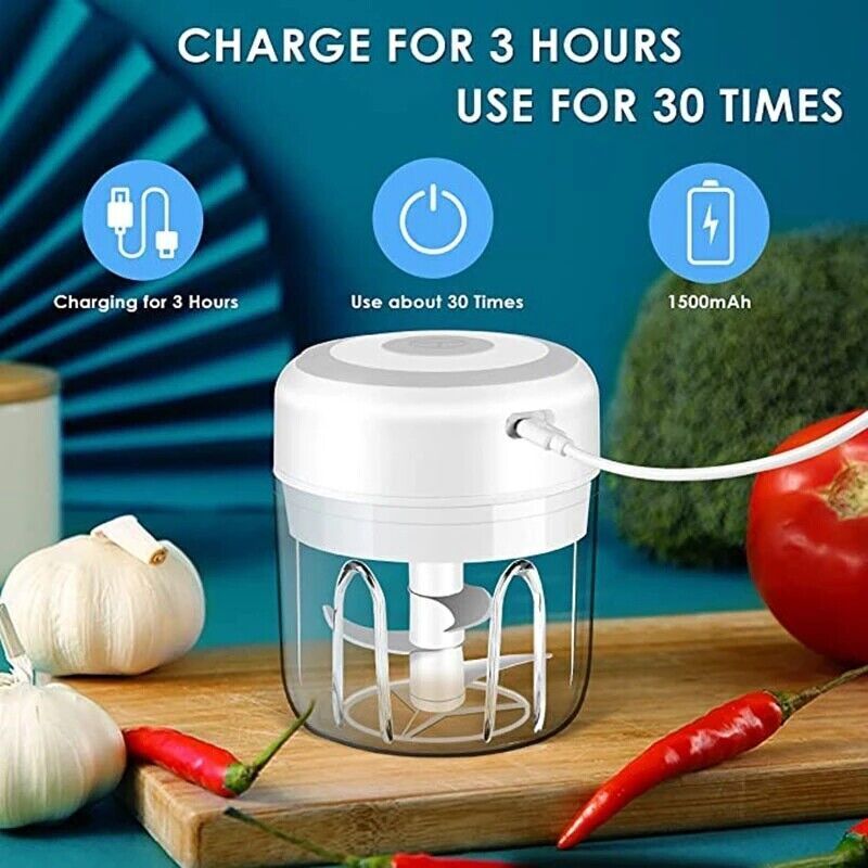 250ML Electric Garlic Food Chopper Vegetable Chopper Grinder Blender Crusher | chopper |
Features:
The stainless steel blade is durable, strong and can be cut efficiently.
Powerful