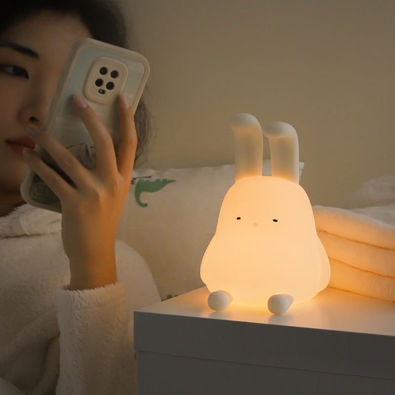 Cute Rabbit Mood Light Dimmable Led Soft Night Light For Baby Girlfriend Gift Children's Night Lights Kids Room Decor Led Lights.