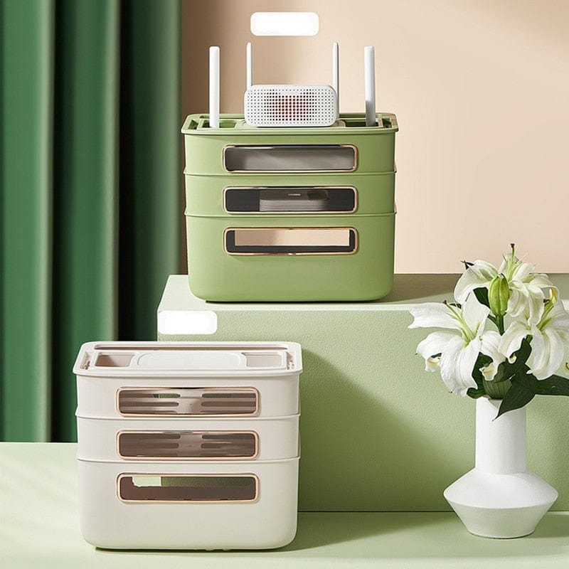 Cable Organizer Box | Your desk doesn’t have to be an eyesore any longer thanks to the Cable Organizer Box. This stylish