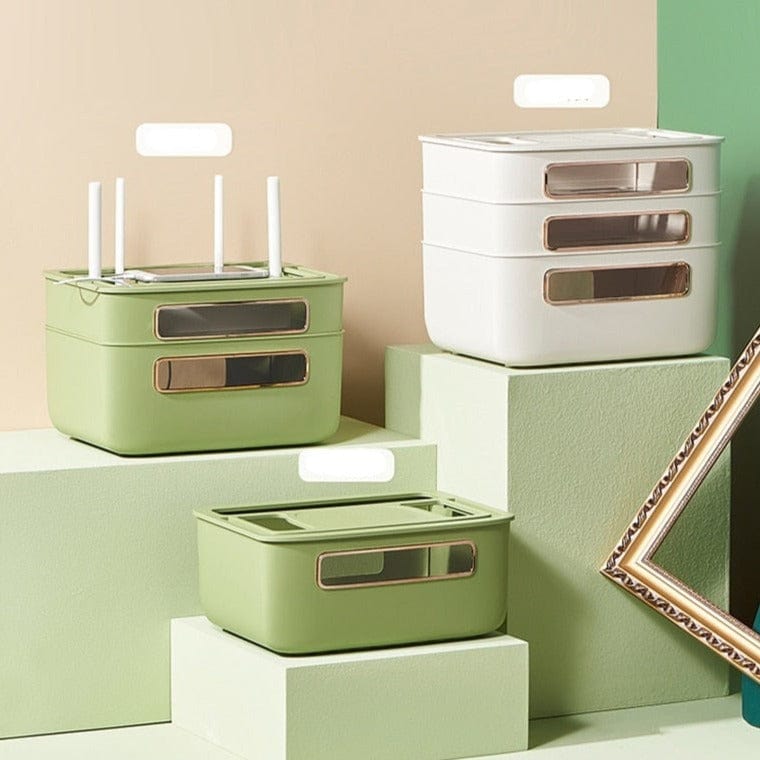 Cable Organizer Box | Your desk doesn’t have to be an eyesore any longer thanks to the Cable Organizer Box. This stylish