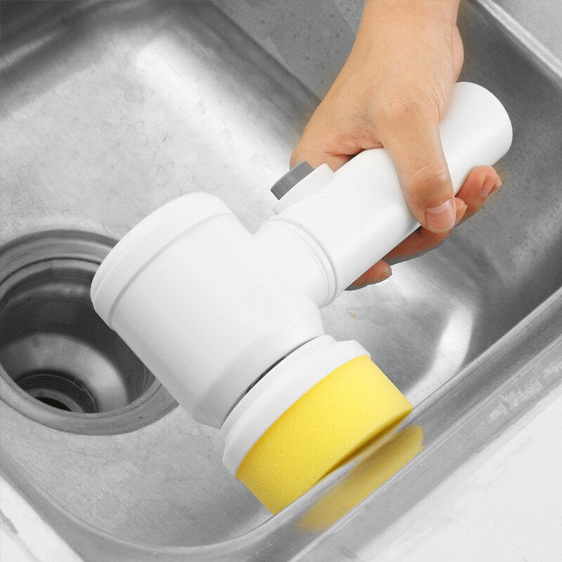 Brush Cleaning Kitchen.