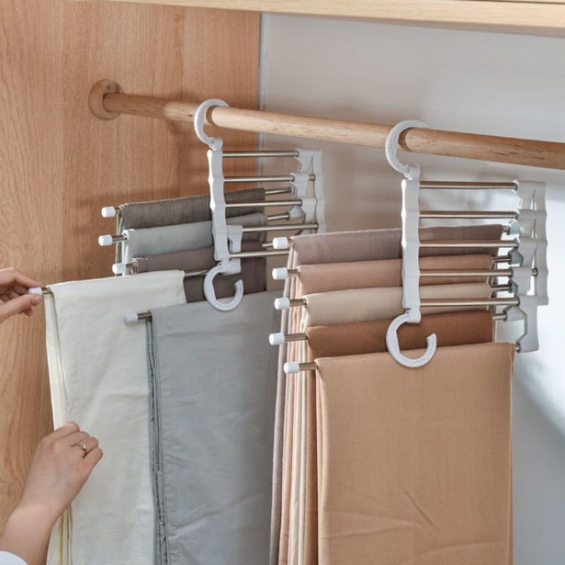 5 in 1 Stainless Steel Storage Rack | Manage your closet with ease when you add the 5 in 1 Stainless Steel Storage Rack to your home. Desi
