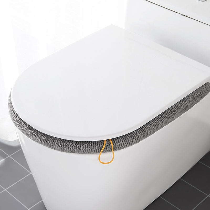 British Plug Toilet Seat Home Winter Thickened Fleece Heating Pad Winter Fleece-Lined Four Seasons Universal Waterproof Toilet.
