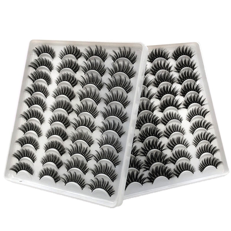 Pairs of 3D False Eyelashes Naturally Soft and Fluffy Eyelashes Artificial Mink Eyelashes Make up Eyelash Eyelash Brush.