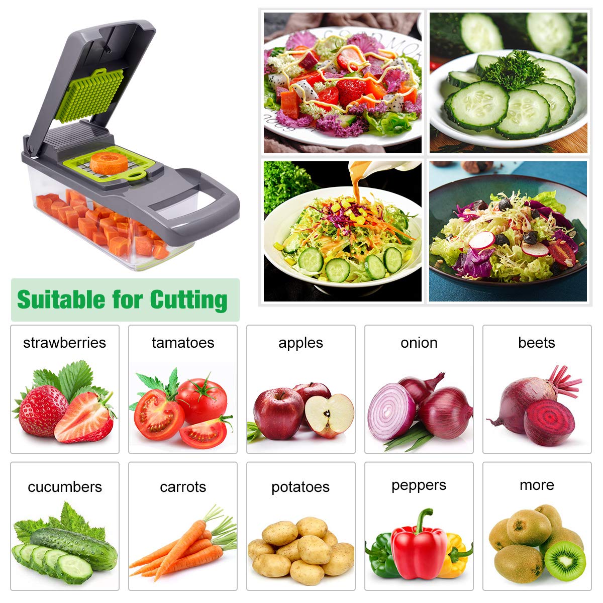 vegetable cutter multifunctional Slicer Fruit Potato Peeler Carrot Grater Kitchen accessories basket vegetable slicer.