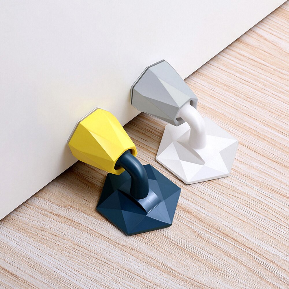 Mute Non-punch Silicone Door Stopper Touch Toilet Wall Absorption Door Plug Anti-bump Door Holder Gear Gate Resistance Door Stop.