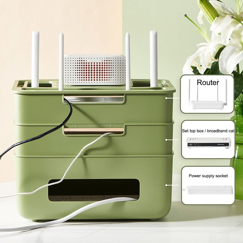 Cable Organizer Box | Your desk doesn’t have to be an eyesore any longer thanks to the Cable Organizer Box. This stylish