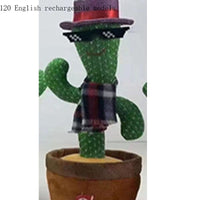 Luminous Electronic Dancing Cactus Recording Singing Decoration Gift For Kids Early Education Toys Knitted Fabric Plush Toy
