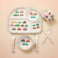 baby feeding bowl plate dishes fork spoon cup 5pcs/set - 14