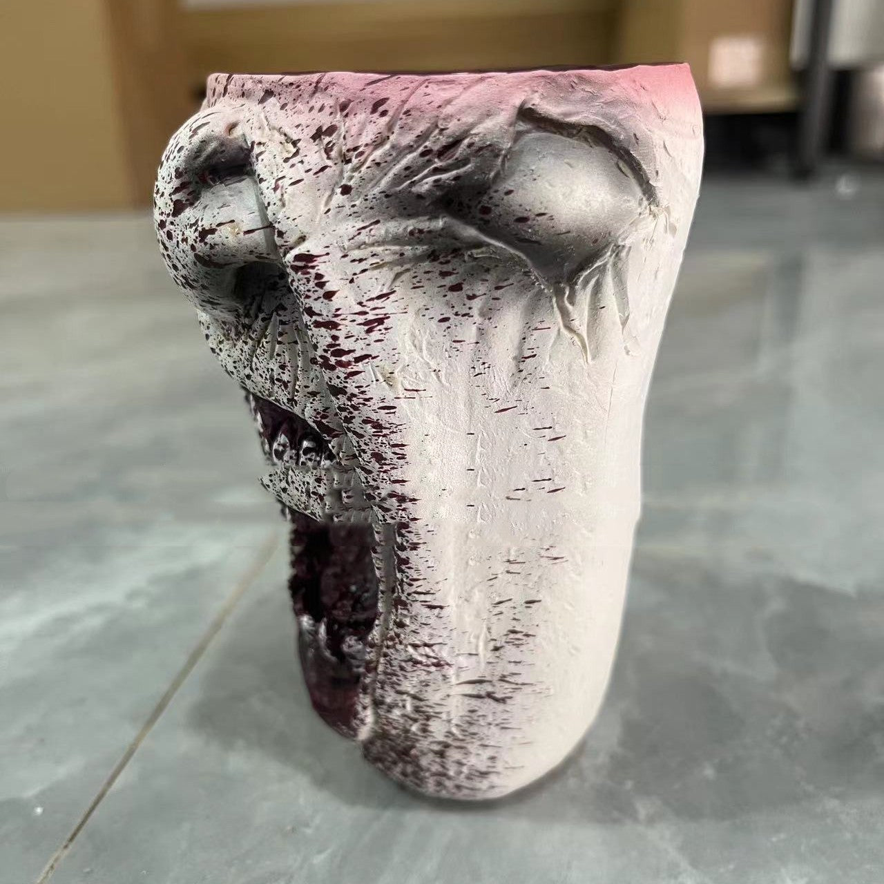handmade gothic vampire half face mug halloween 2023 - 5