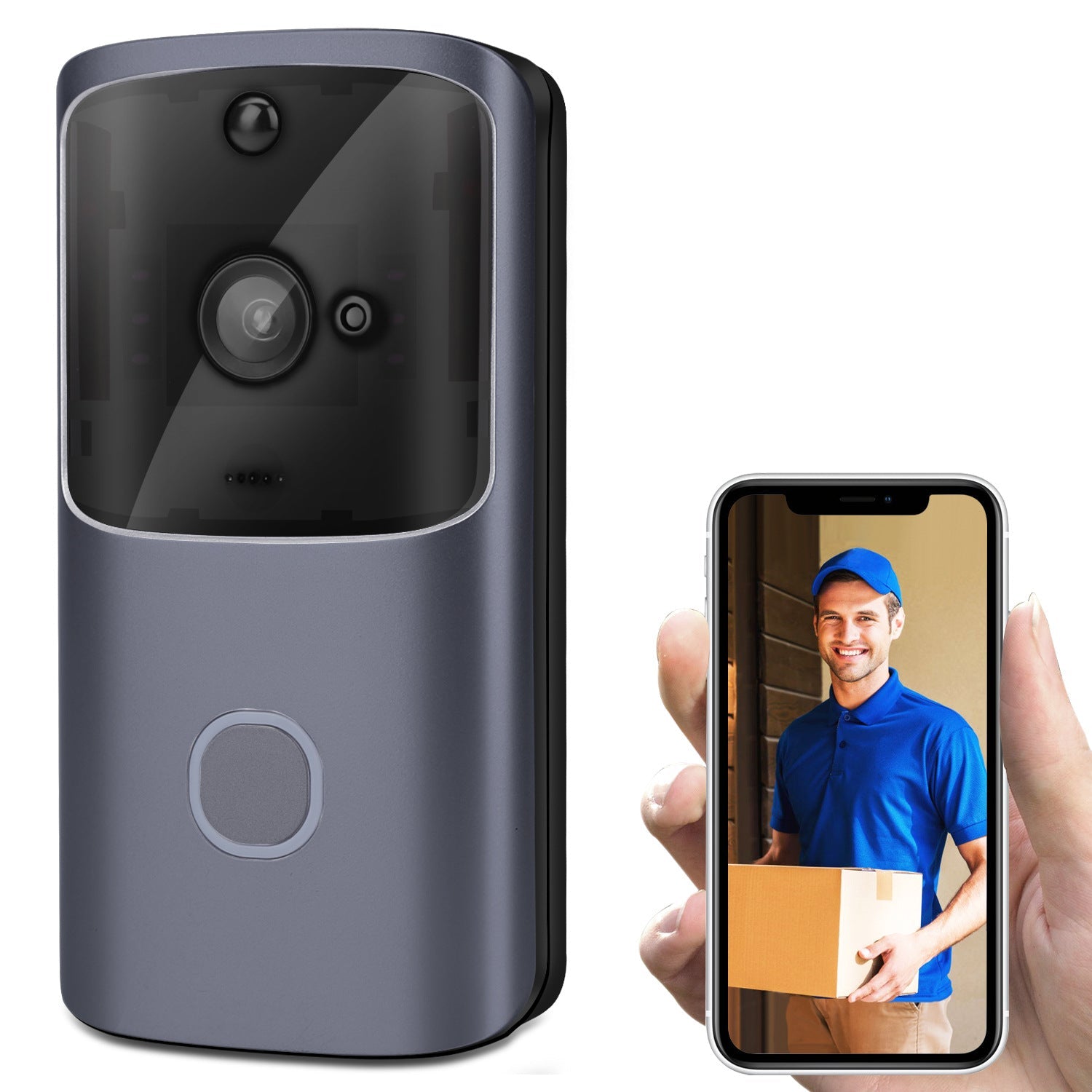 video doorbell wifii intelligent alarm event payback two-way audio - 0