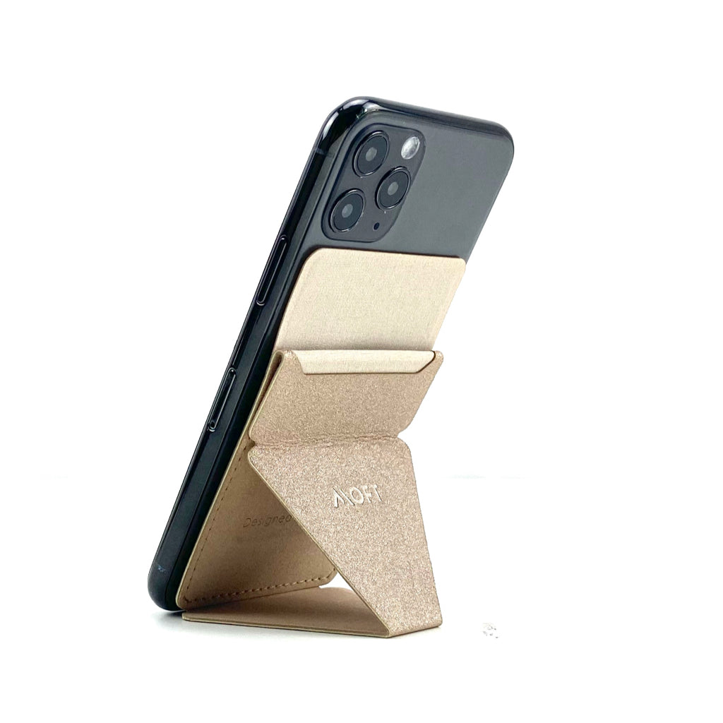 Invisible mobile phone folding stand.
