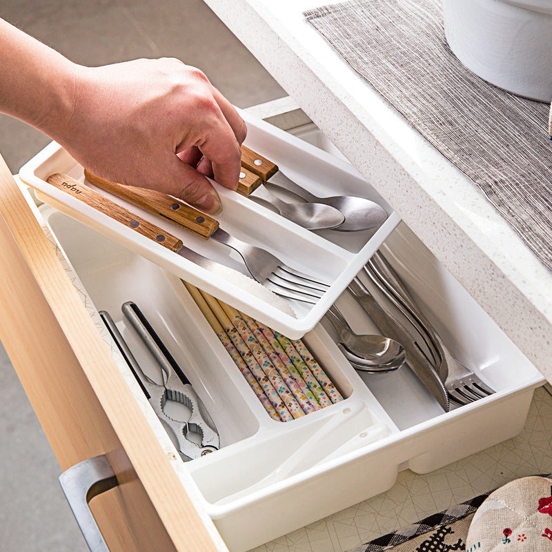 Desk drawer storage box.