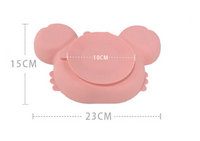 Silicone Baby Dishes for Children's Tableware Plate Non-slip Baby Feeding Bowl