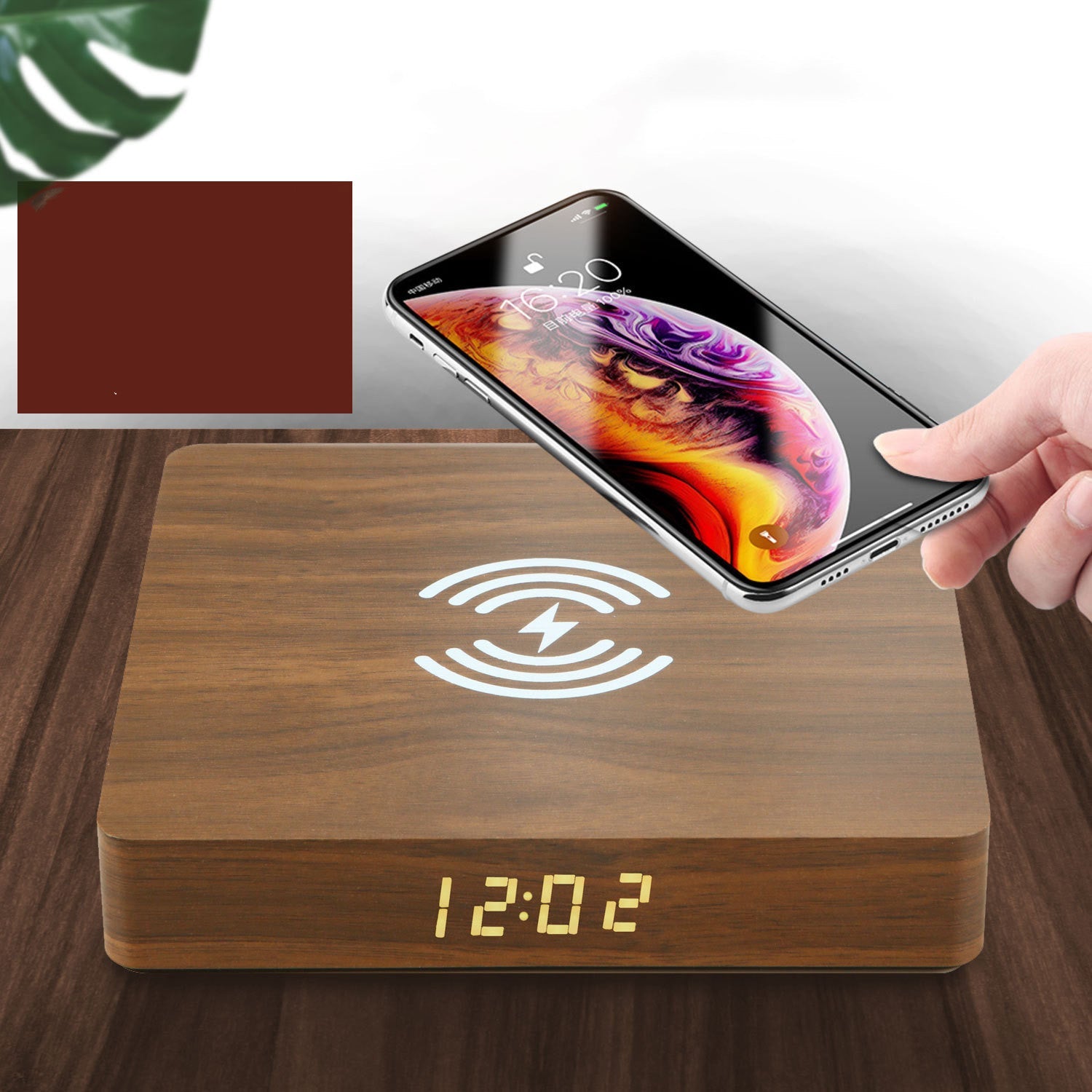 Wooden phone wireless charger.