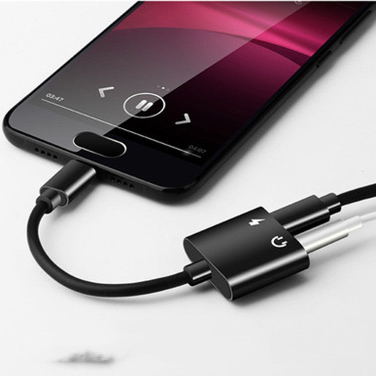 Mobile Phone Headset Adapter Cable Audio Adapter Cable Listening To Music Charging.