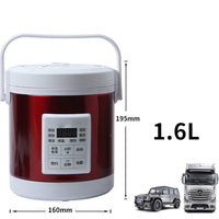 12V 24V Mini Rice Cooker 1.6L Car Truck Electric Hot Soup Rice Cooker | rv cuttle | 
 Product Information


 Material: non-stick liner, separable
 
 Shell material: stainless steel
 
