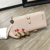 Women's Wallet With Zipper Buckle Korean Style Fashion Solid Color WLong Wallet Women