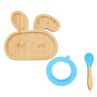 baby toddler bamboo bowl spoon feeding cutlery set ca - 2