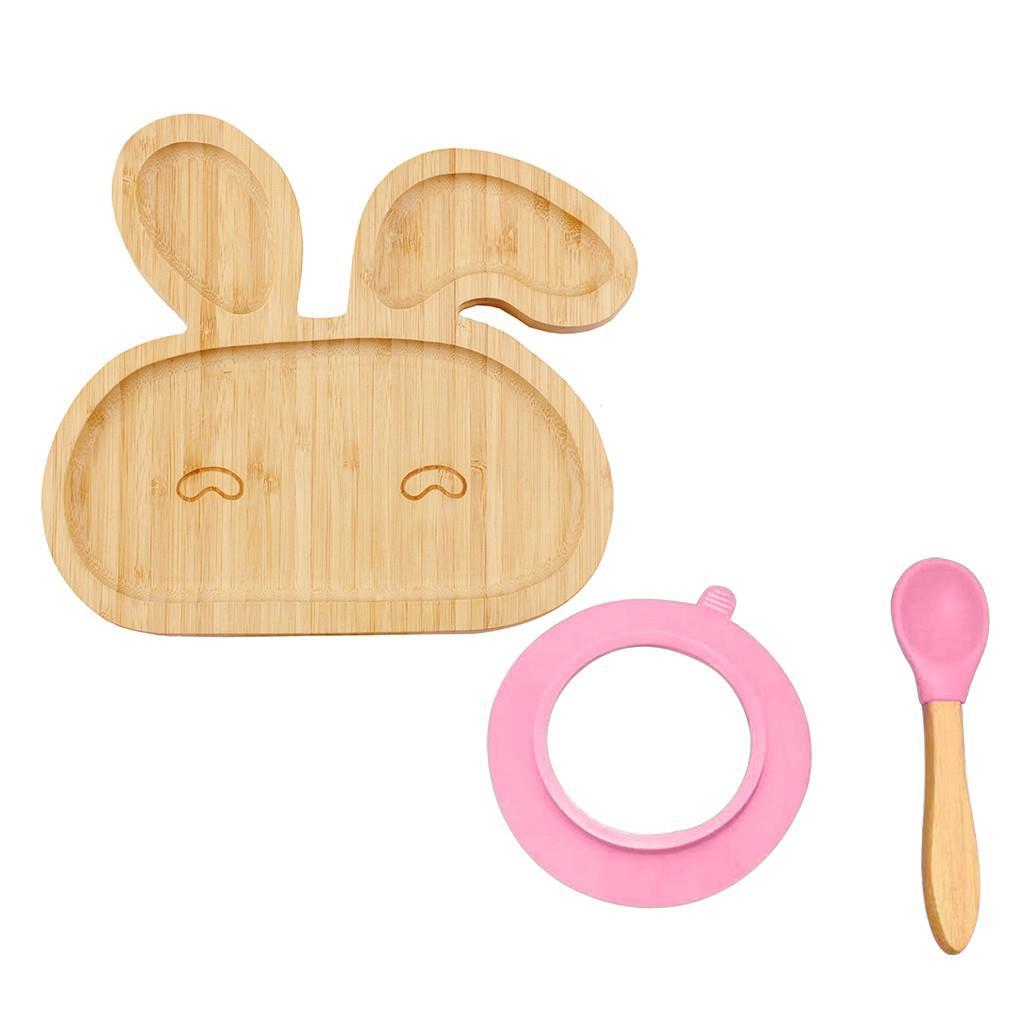 baby toddler bamboo bowl spoon feeding cutlery set ca - 3
