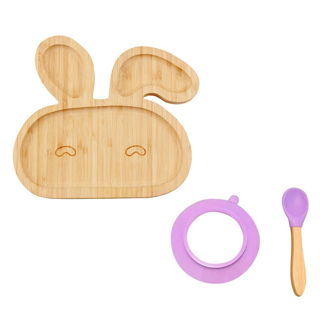 baby toddler bamboo bowl spoon feeding cutlery set ca - 0