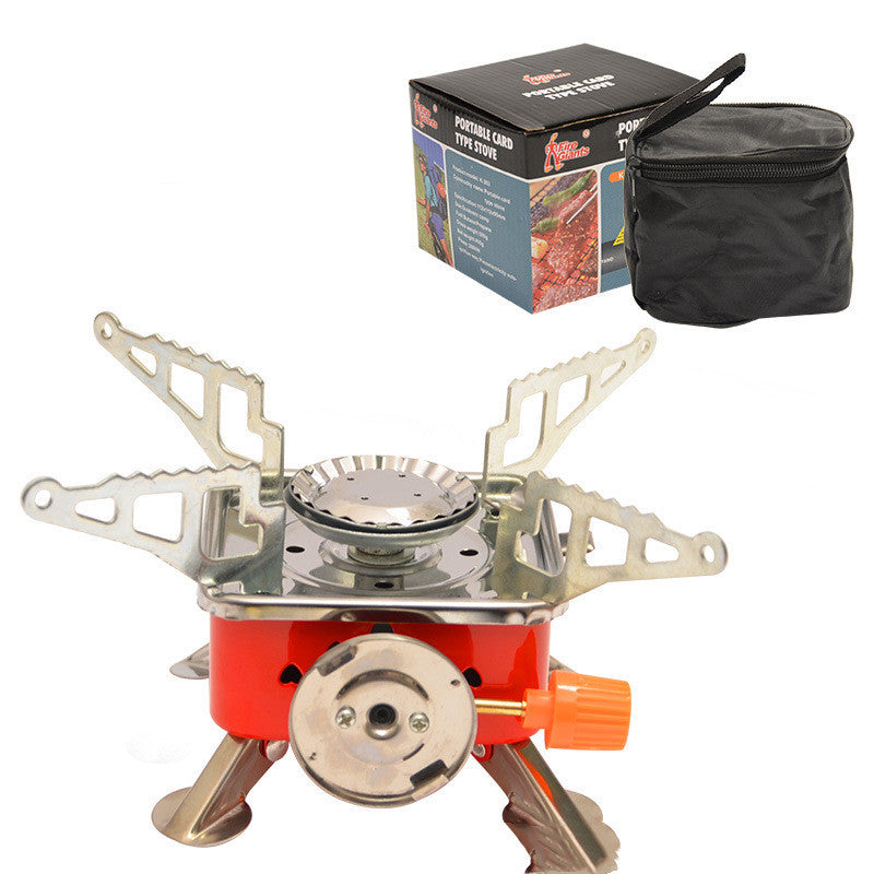 Outdoor Mini Small Square Stove Gas Stove Portable Folding Cassette Stove Camping Stove Picnic Cooker