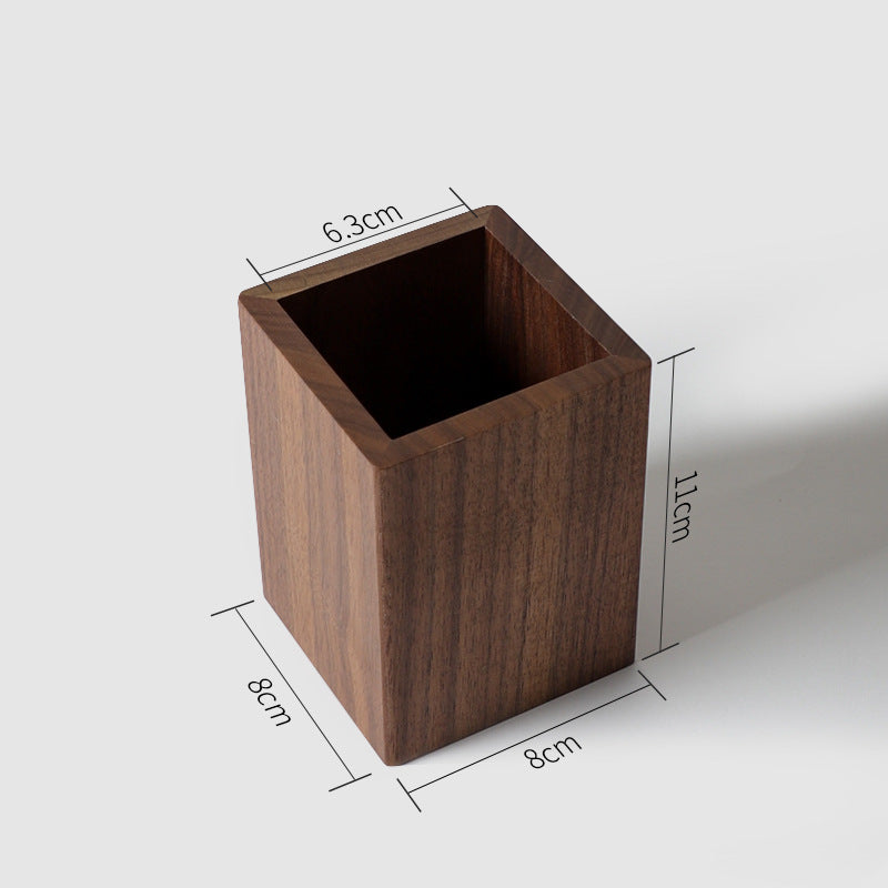 Wooden Pen Holder, Desk Top, Desk Storage Box, Stationery - Yours Essentials UK.