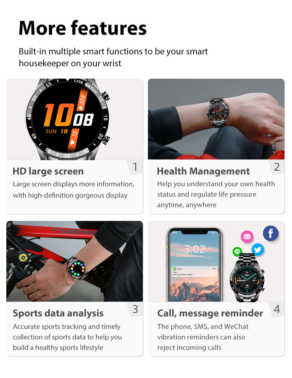 Smart Wearable Watch HD UK