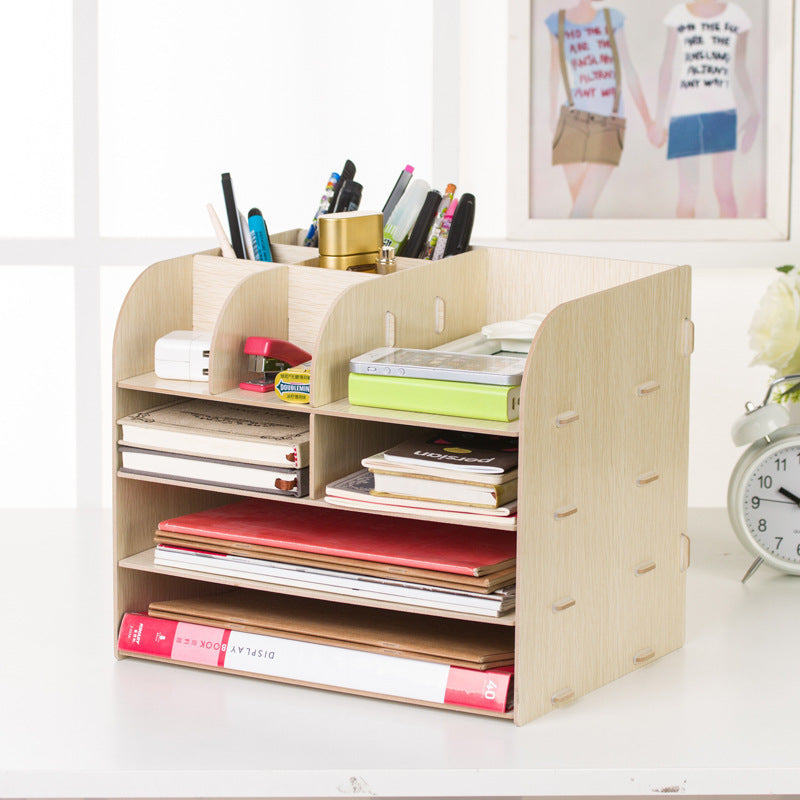 Office Desk Wooden Storage Box.