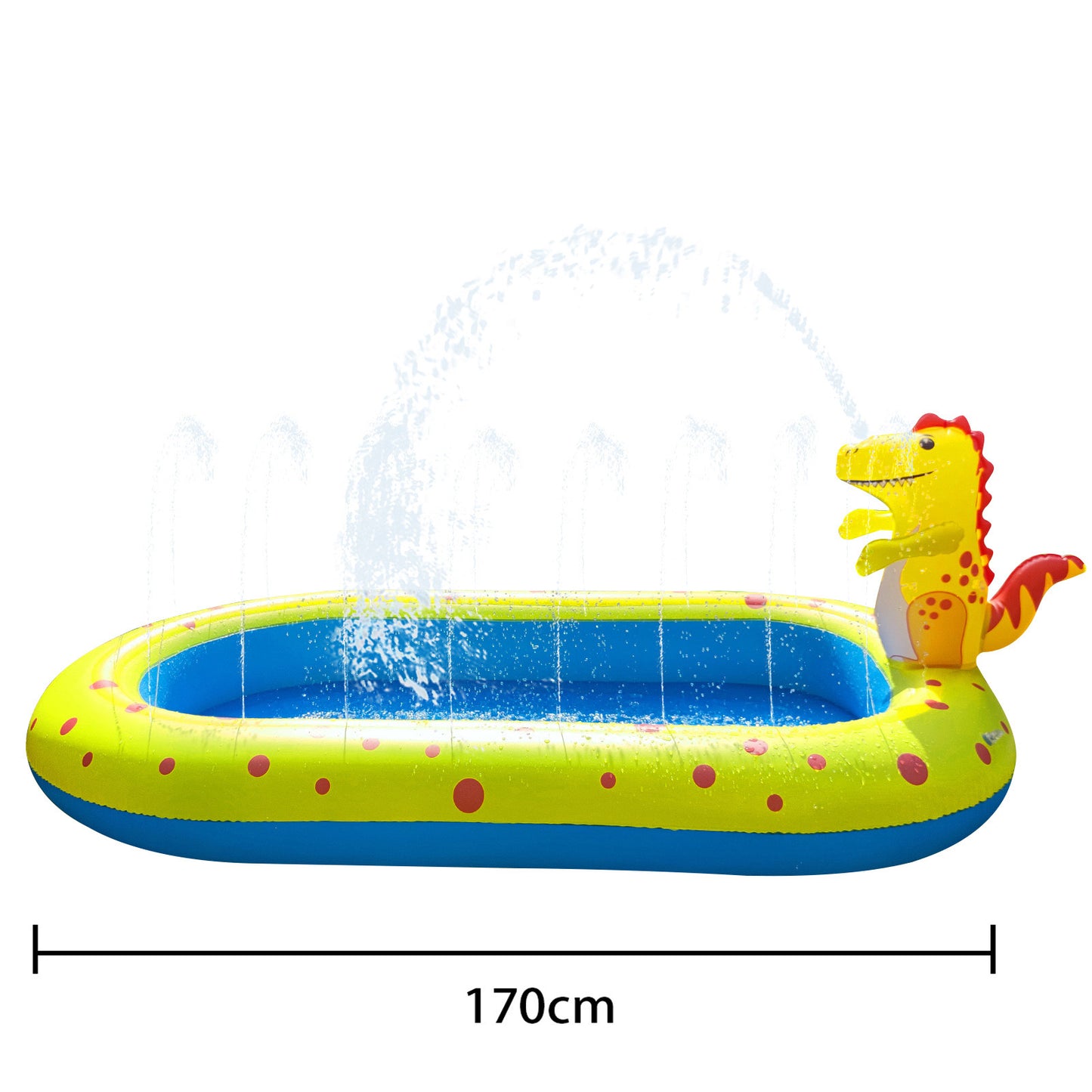 Inflatable Cartoon Dinosaur Fountain Swimming Pool Children's Kindergarten Outdoor Water Baby Watering Toys.