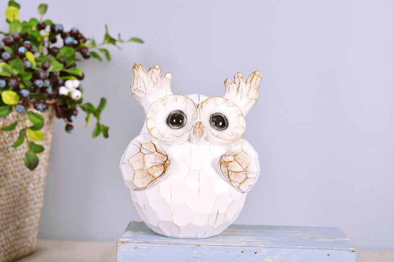 Owl Auspicious Animal Home Decoration Resin Crafts Home Decoration.