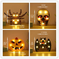 Halloween Lights Decoration LED Light Pumpkin Spider Bat Skull Outdoor Decorative Modeling Room Lights Decor Helloween Party.