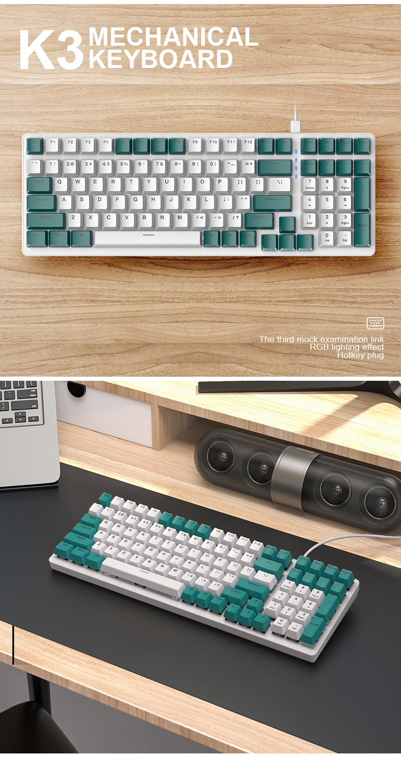Plastic Mechanical Keyboard For Computer