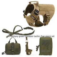 Tactical Dog Harness Pet German Shepherd K9 Training Vest Dog Harness And Leash Set For All Breeds Dogs