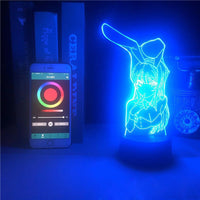 bunny girl 3d smart night light - 2