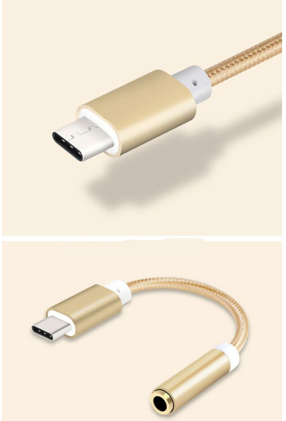 Type-C To 3.5mm Headphone Jack Adapter Cable.