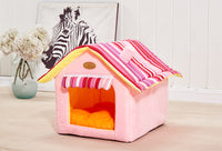 New Fashion Striped Removable Cover Mat Dog House Dog Beds For Small Medium Dogs Pet Products House Pet Beds for Cat