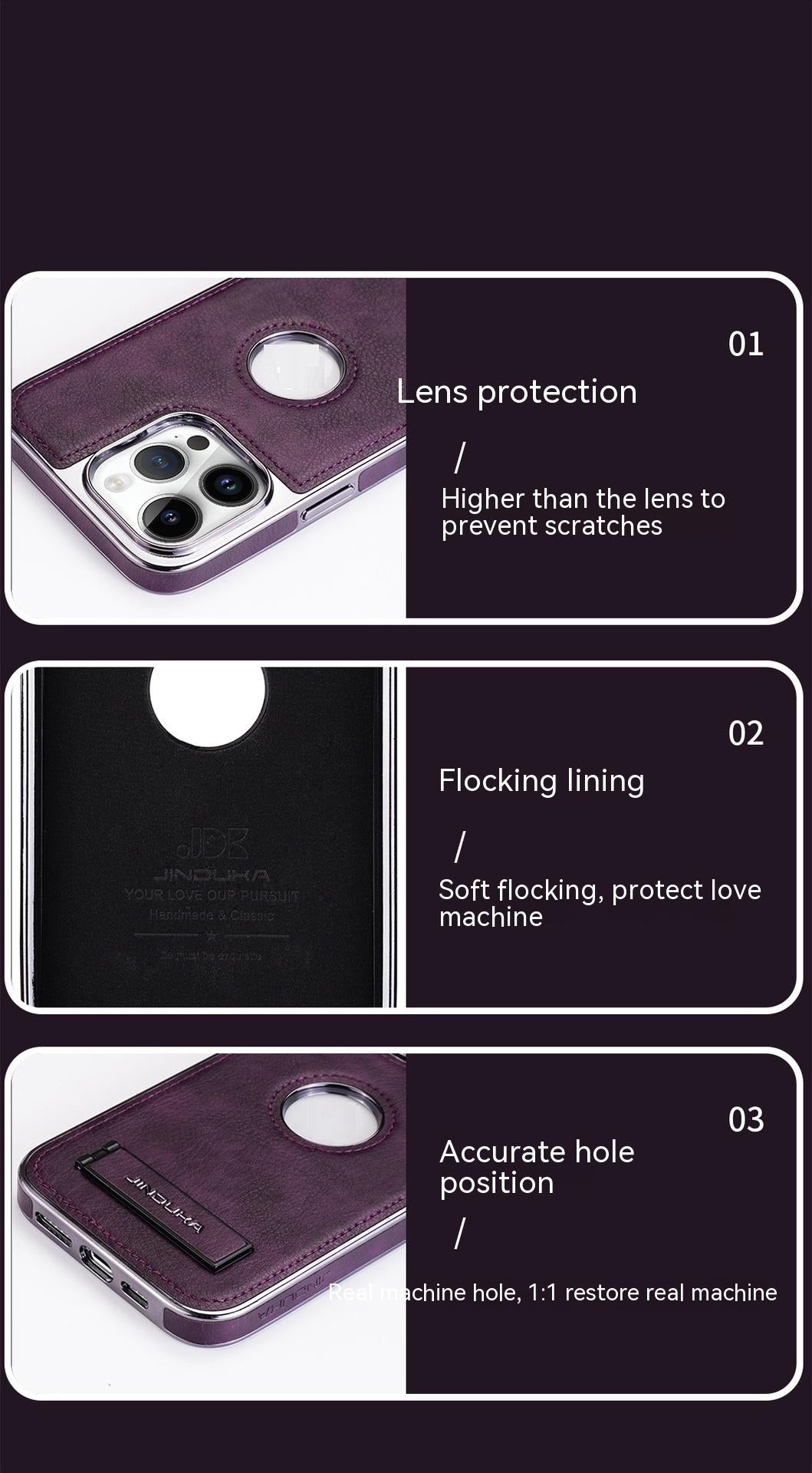 Applicable Phone Case All-inclusive Drop-resistant High-grade Leather Bracket Shell | Phone Case | 
 Product information:
 
 Color: black, brown, navy blue, dark purple, dark green
 
 Applicable mode