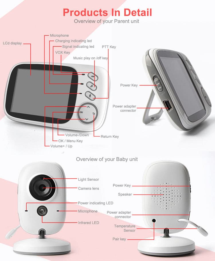 Wireless Baby Monitor Household Baby Safety