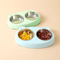 Stainless Steel Double Dog Bowls with Non-Slip Resin Station your essential