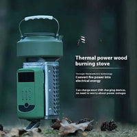 Thermal Power Generator Firewood Stove Outdoor Camping Small Barbecue Stove Rechargeable Portable