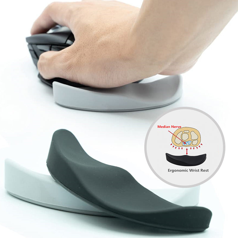 Ergonomic Mouse Wrist Rest Mouse Pads Silicon Gel Non-Slip Streamline Wrist Rest Support Mat Computer Mouse Pad For Office Gaming PC Accessories.